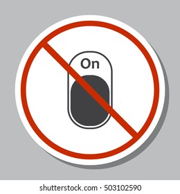 On/Off Switch Icon Vector flat design style