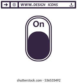 On/Off Switch Icon Vector flat design style