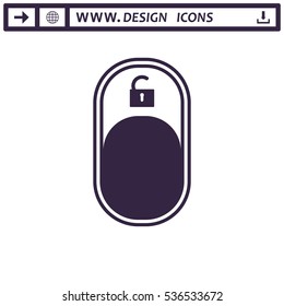 On/Off Switch Icon Vector flat design style
