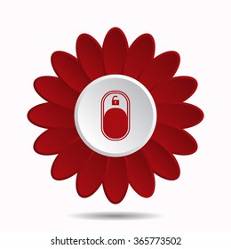 On/Off switch  icon, vector illustration. Modern design. Flat design style, flower icon