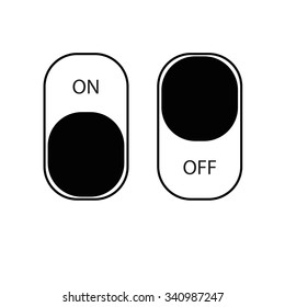 On-Off switch isolated on a white background
