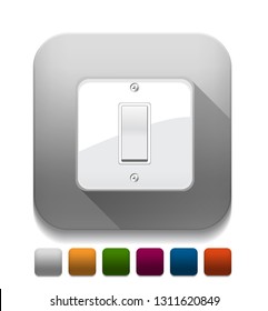 On/Off switch With long shadow over app button