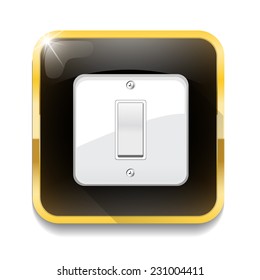 On/Off switch With long shadow over app button