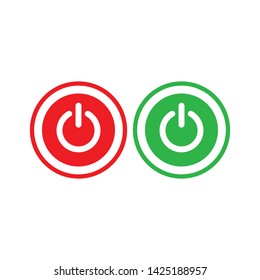 On/Off Switch Power Button Symbol Icon Vector Design Illustration