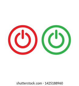 On/Off Switch Power Button Symbol Icon Vector Design Illustration