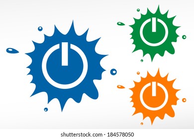 On/Off switch. Power color blob