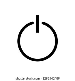 On/Off switch symbol, power thin line icon, modern minimal flat design style
