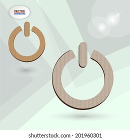 On/Off switch - vector icon cardboard