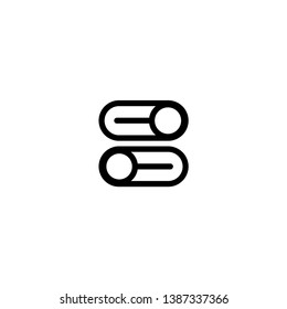 On/off Toggle switch button icon vector. Trendy flat design style on white background.