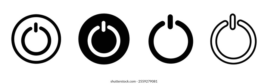 On-off vector icons set. On-off icons