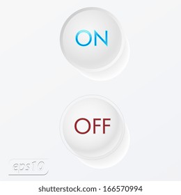 on/off white buttons