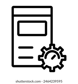 On-Page Optimization Vector Line Icon Design
