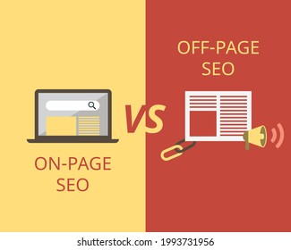 on-page SEO compare to off-page SEO to help in search engine optimization