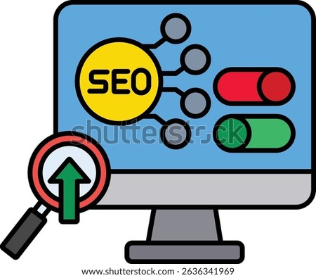 On-Page SEO    illustration with isolated background