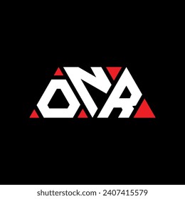 ONR triangle letter logo design with triangle shape. ONR triangle logo design monogram. ONR triangle vector logo template with red color. ONR triangular logo Simple, Elegant, and Luxurious design.