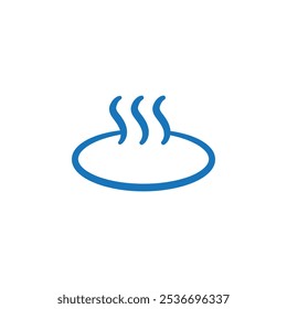 Onsen icon Flat simple outline set