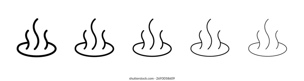 Icono de Onsen para concepto y Diseño web móvil.
