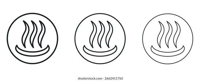 Onsen icon simple line design - Simple Vector Illustration