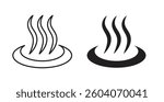 Onsen icons. thin line vector icons