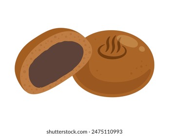 Onsen manju material de Ilustración vectorial