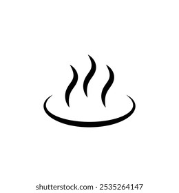 Onsen vector icon. Editable black stroke.