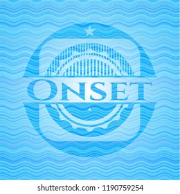 Onset water representation emblem.