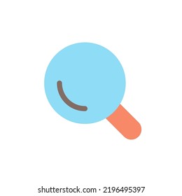 On-site search flat color ui icon. Navigation menu. E-commerce site. Find content. Online marketplace. Simple filled element for mobile app. Colorful solid pictogram. Vector isolated RGB illustration