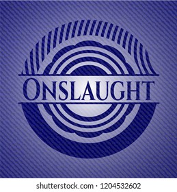 Onslaught denim background