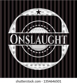 Onslaught silvery badge or emblem