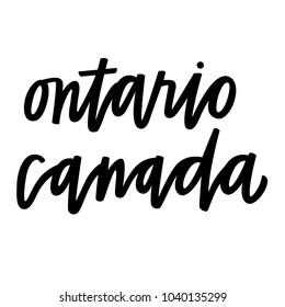 Ontario Canada Hand Lettering Stock Vector (Royalty Free) 1040135299 ...