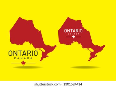 Ontario Canada Map Vector Eps 10 Stock Vector (royalty Free) 1301524414 