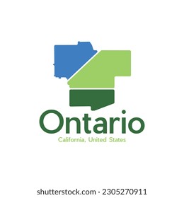 Ontario City Map Modern Creative Logo