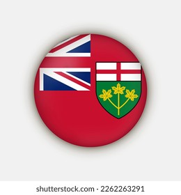 Ontario flag, province of Canada. Vector illustration.