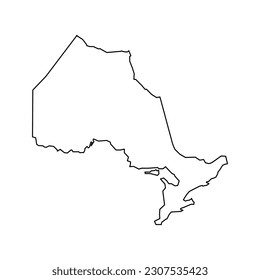 Ontario map, province of Canada. Vector illustration.