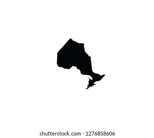 Ontario outline map Canada province 