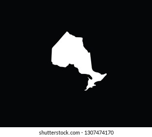 Ontario outline map Canada province