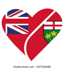 Ontario Province Flag Heart