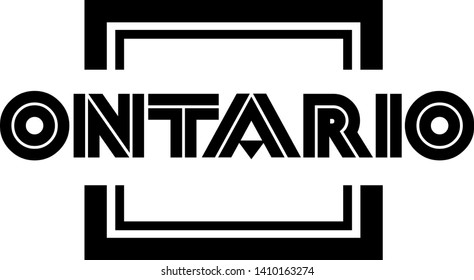 ONTARIO stamp on white isolated