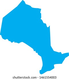 Ontario state map in Canada