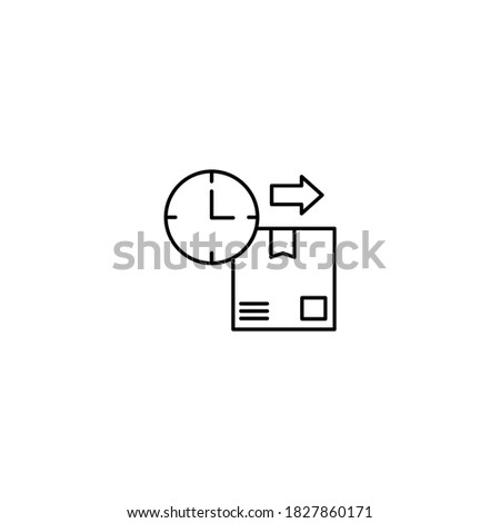 Ontime Delivery icon. Simpel, flat, outline icon. Logistic and Delivery Icon.