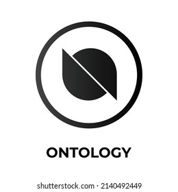 Ontology Cryptocurrency coin icon. ONT coin symbol. Cryptocurrency vector icon. Flat Vector illustration - Vector