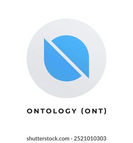 Ontologia (ONT) criptomoeda ilustração do vetor do logotipo.