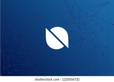 Ontology ONT cryptocurrency network vector illustration