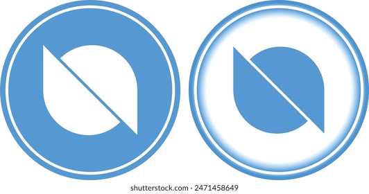 ontology-ont cryptocurrency logo illustrations on abstract background. 3d illustrations.