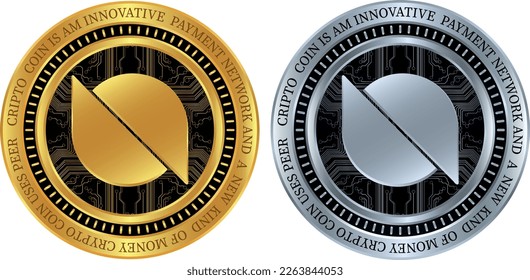 ontology-ont virtual currency logo. vector illustrations.