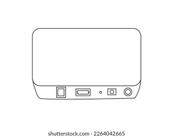 Un icono en el fondo blanco. Ilustración vectorial. Ilustración Wi-fi Onu Vector.