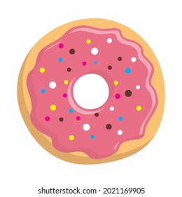 onut Pink vector cartoon illustrations