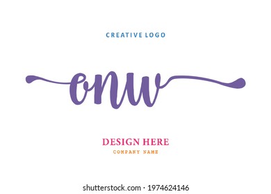 ONW lettering logo is simple, easy to understand and authoritative