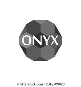 Onyx black diamond simple modern vector illustration .. logo design
