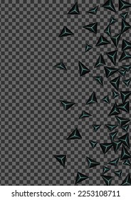 Sólo Vector transparente de fondo de la faceta. Espacio triangular oscuro. Ilustración de la cubierta de Prisma. Textura del Glamour azul neón.